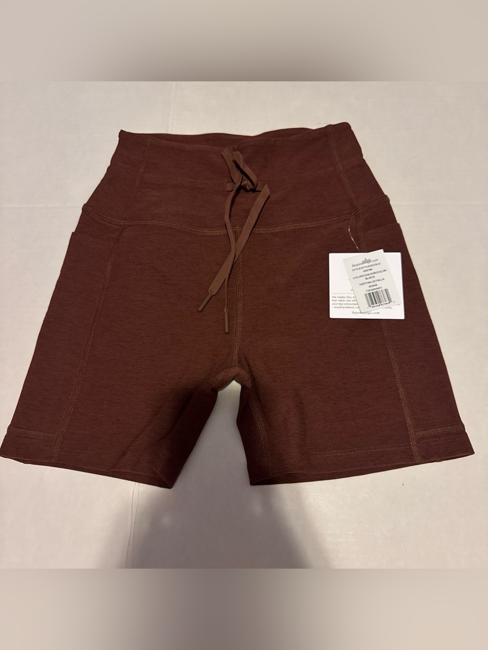 Beyond Yoga Go Pocket 5" Shorts In  Spacedye Brown Medium NWT